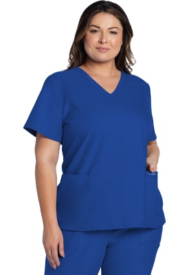 Polera Clínica Mujer Cherokee Workwear Originals Ultra CK953A Azul Rey ROY