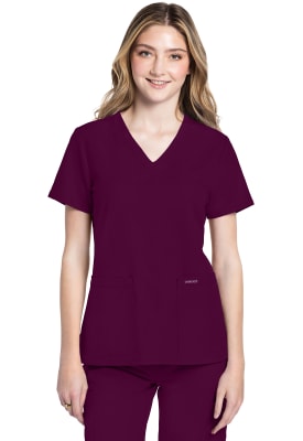 Polera Clínica Mujer Cherokee Workwear Originals Ultra CK953A Burdeo WIN