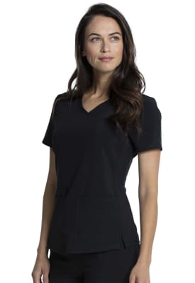 Polera Clínica Mujer Cherokee Allura CKA685 Negro BLK