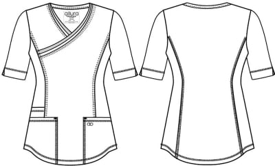 Polera Clínica Mujer Cherokee Allura CKA688 Celeste CIE
