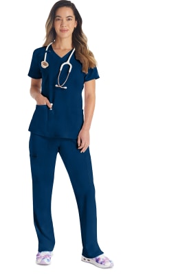 Polera Clínica Mujer Dickies EDS Essentials DK615 Azul Marino NYPS