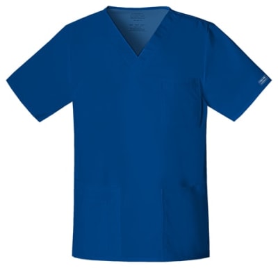 Polera Clínica Hombre Cherokee Workwear Core Stretch 4725 Azul Rey GABW