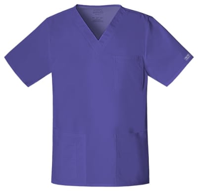 Polera Clínica Hombre Cherokee Workwear Core Stretch 4725 Morado GRPW