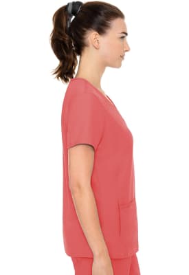 Polera Clínica Mujer Med Couture Insight MC2468 Coral CRAL