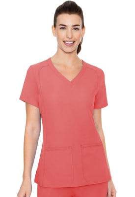 Polera Clínica Mujer Med Couture Insight MC2468 Coral CRAL