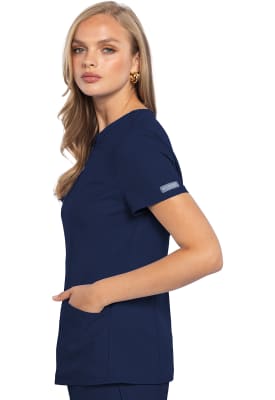 Polera Clínica Mujer Med Couture Insight MC609 Azul Marino NAVY