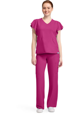 Polera Clínica Mujer Med Couture Insight MC611 Fucsia AUBS