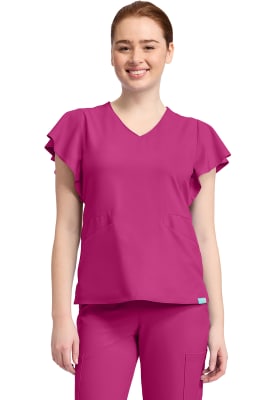 Polera Clínica Mujer Med Couture Insight MC611 Fucsia AUBS