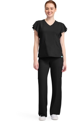 Polera Clínica Mujer Med Couture Insight MC611 Negro BLK