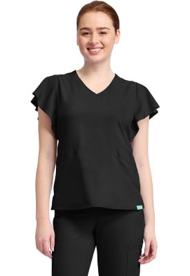 Polera Clínica Mujer Med Couture Insight MC611 Negro BLK