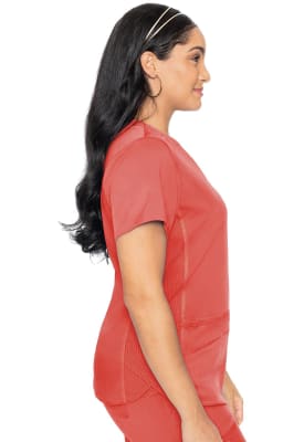 Polera Clínica Mujer Med Couture Touch MC7459 Coral CRAL