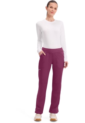 Pantalón Clínico Mujer Cherokee Workwear Revolution WW110 Burdeo WIN