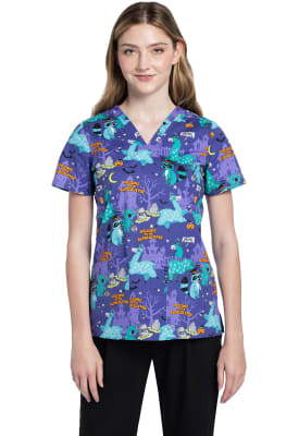 Polera Clínica Mujer Cherokee Prints CK651 APYS Alpacas Morado