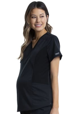 Polera Clínica Maternal Cherokee Workwear Revolution WW688 Negro BLK