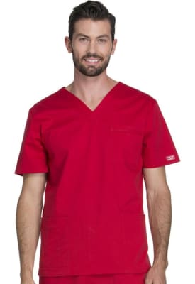 Polera Clínica Hombre Cherokee Workwear Core Stretch 4725 Rojo REDW