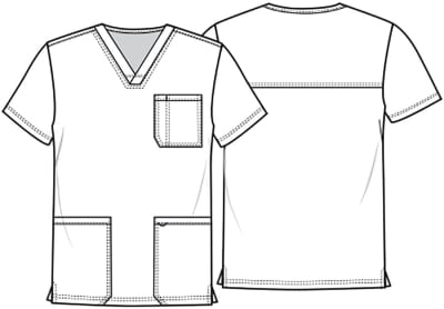 Polera Clínica Hombre Tooniforms TF740 PINS Pinocho Azul