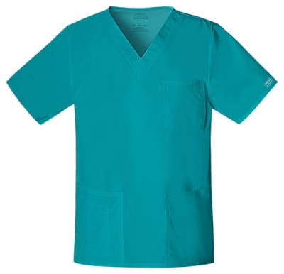Polera Clínica Hombre Cherokee Workwear Core Stretch 4725 Verde TLBW