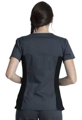 Polera Clínica Mujer Cherokee Workwear Revolution WW2875 Gris PWT
