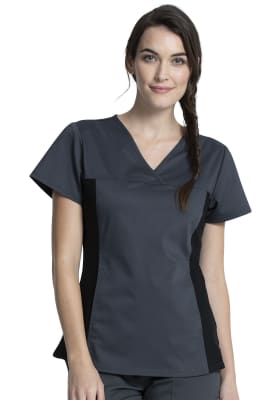 Polera Clínica Mujer Cherokee Workwear Revolution WW2875 Gris PWT