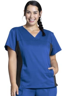 Polera Clínica Mujer Cherokee Workwear Revolution WW2875 Azul Rey ROY