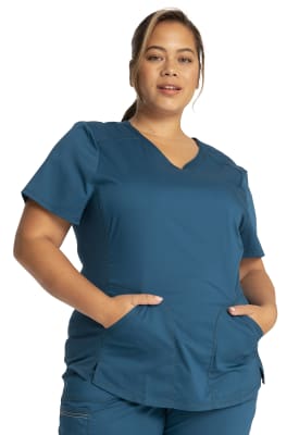 Polera Clínica Mujer Cherokee Workwear Revolution WW601 Verde CAR