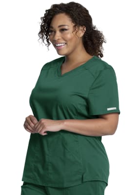 Polera Clínica Mujer Cherokee Workwear Revolution WW601 Verde HUN