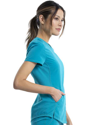 Polera Clínica Mujer Cherokee Workwear Revolution WW601 Verde TLB