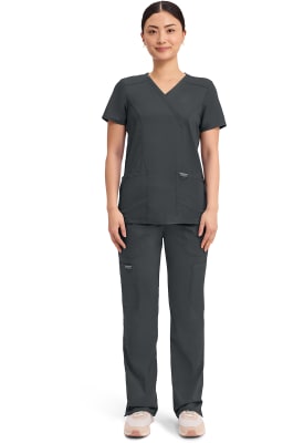 Polera Clínica Mujer Cherokee Workwear Revolution WW610 Negro BLK