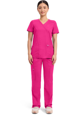 Polera Clínica Mujer Cherokee Workwear Revolution WW610 Fucsia EEPI