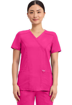Polera Clínica Mujer Cherokee Workwear Revolution WW610 Fucsia EEPI