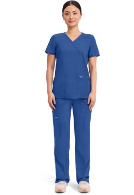 Polera Clínica Mujer Cherokee Workwear Revolution WW610 Azul Rey GAB