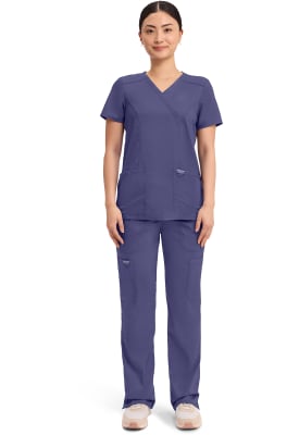 Polera Clínica Mujer Cherokee Workwear Revolution WW610 Morado GRP