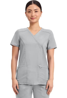 Polera Clínica Mujer Cherokee Workwear Revolution WW610 Gris GRY