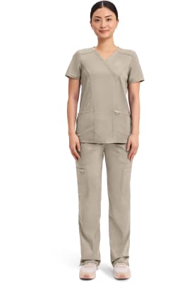 Polera Clínica Mujer Cherokee Workwear Revolution WW610 Beige KAK