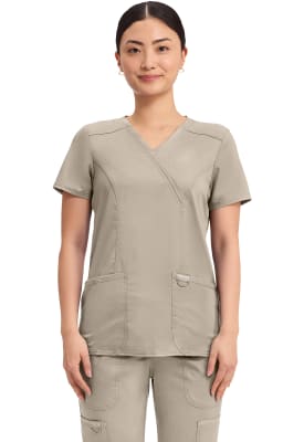 Polera Clínica Mujer Cherokee Workwear Revolution WW610 Beige KAK