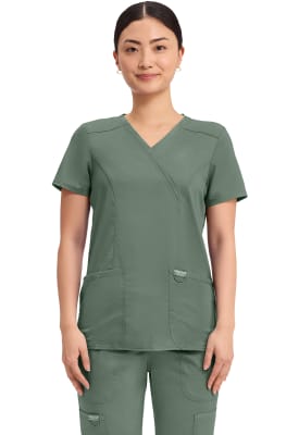 Polera Clínica Mujer Cherokee Workwear Revolution WW610 Verde OLV