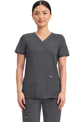 Polera Clínica Mujer Cherokee Workwear Revolution WW610 Gris PWT