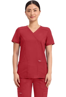 Polera Clínica Mujer Cherokee Workwear Revolution WW610 Rojo RED