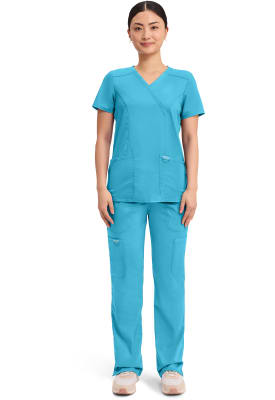 Polera Clínica Mujer Cherokee Workwear Revolution WW610 Calipso TRQ