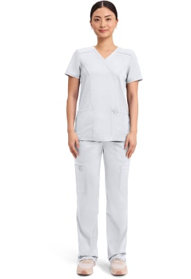Polera Clínica Mujer Cherokee Workwear Revolution WW610 Blanco WHT