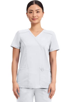 Polera Clínica Mujer Cherokee Workwear Revolution WW610 Blanco WHT