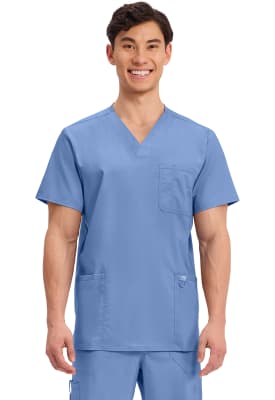 Polera Clínica Hombre Cherokee Workwear Revolution WW670 Celeste CIE
