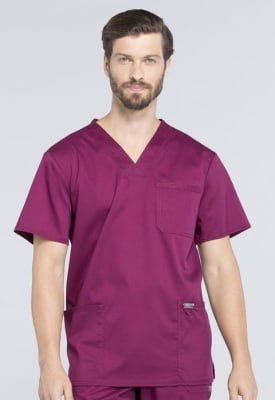 Polera Clínica Hombre Cherokee Workwear Revolution WW670 Burdeo WIN