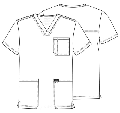 Polera Clínica Hombre Cherokee Workwear Revolution WW670 Blanco WHT