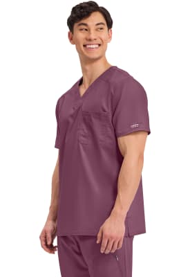 Polera Clínica Hombre Cherokee Workwear Revolution WW690 Burdeo WIN