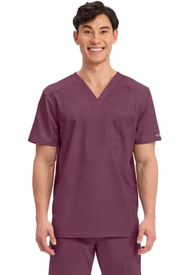 Polera Clínica Hombre Cherokee Workwear Revolution WW690 Burdeo WIN