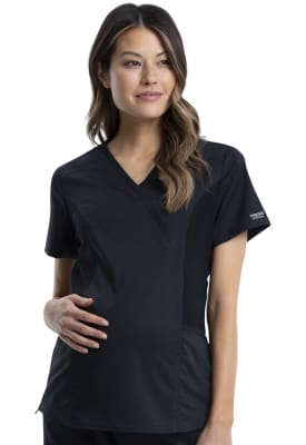 Polera Clínica Maternal Cherokee Workwear Revolution WW688 Negro BLK