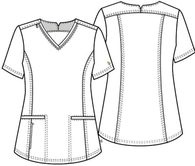 Polera Clínica Mujer Cherokee Euphoria CK786A Gris PWT