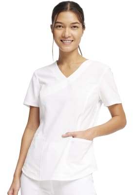 Polera Clínica Mujer Cherokee Allura CKA688 Blanco WHT