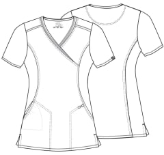 Polera Clínica Mujer Infinity CK608 LVMD Corazones Negro